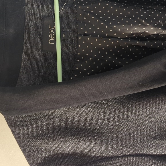 UK size 18 grey and black tuxedo style blazer Next - Picture 2 of 4
